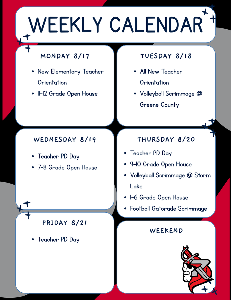 weekly calendar