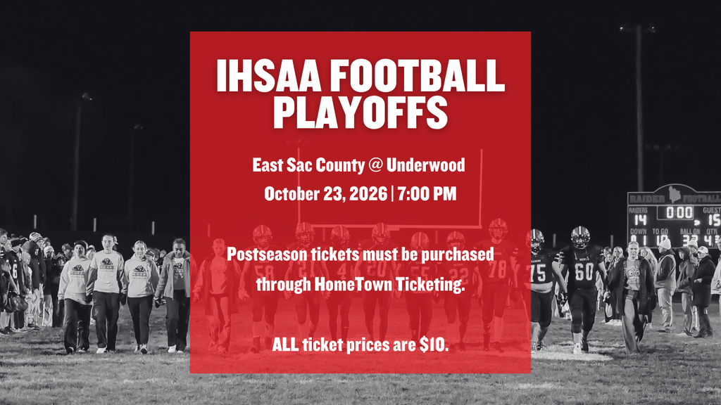 playoff football oct. 23 at 7pm tickets must be purchased through hometown ticketing
