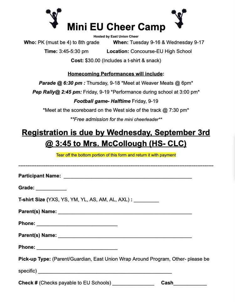 Camp Registration