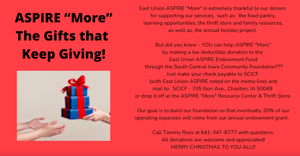 ASPIRE "More" Giving Tuesday