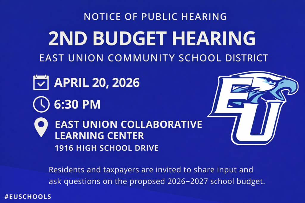2nd Budget Hearing notification graphic