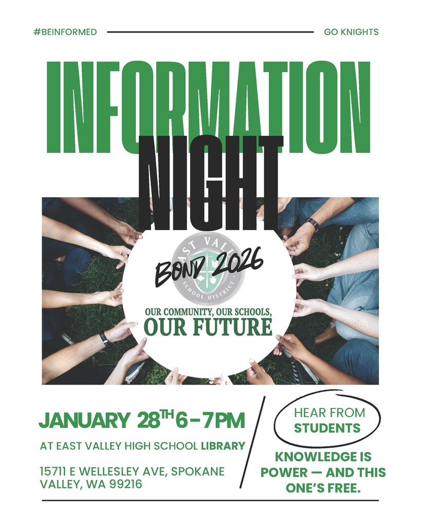 Advertisement poster with a group of people's hands joined together. Text reads "Information Night" and "Bond 2026".