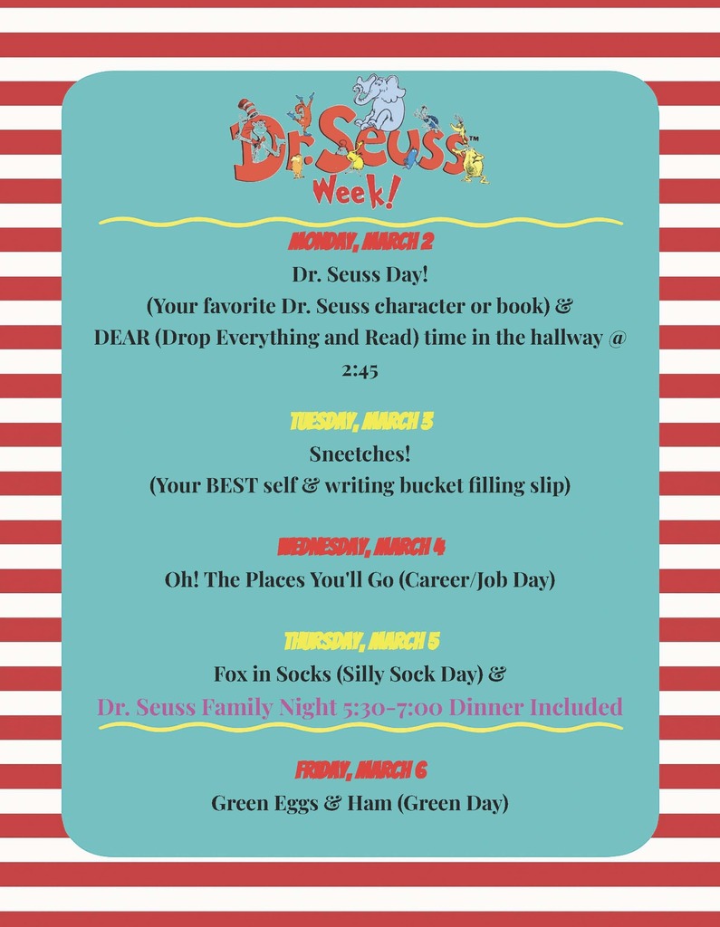 Dr. Seuss Spirit Week