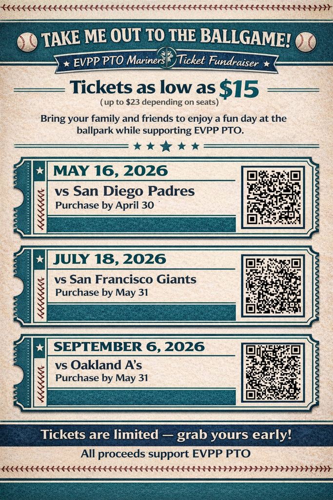 Poster with ticket information. Dates include May 16, July 18, and September 6. Teams include San Diego Padres, San Francisco Giants, and Oakland A's.