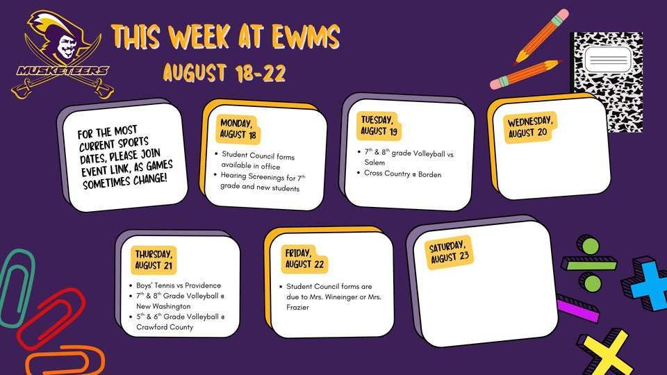 EWMS Week of 8/11/25