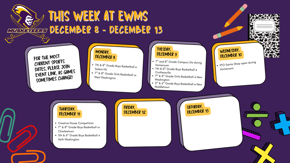 EWMS Week of 12/8/25