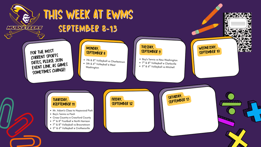 EWMS Week of 9/8/25