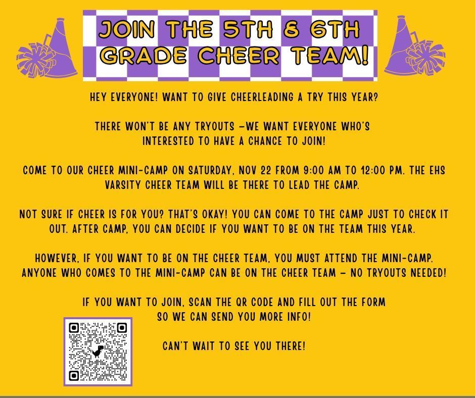 5th and 6th Grade Cheer Camp