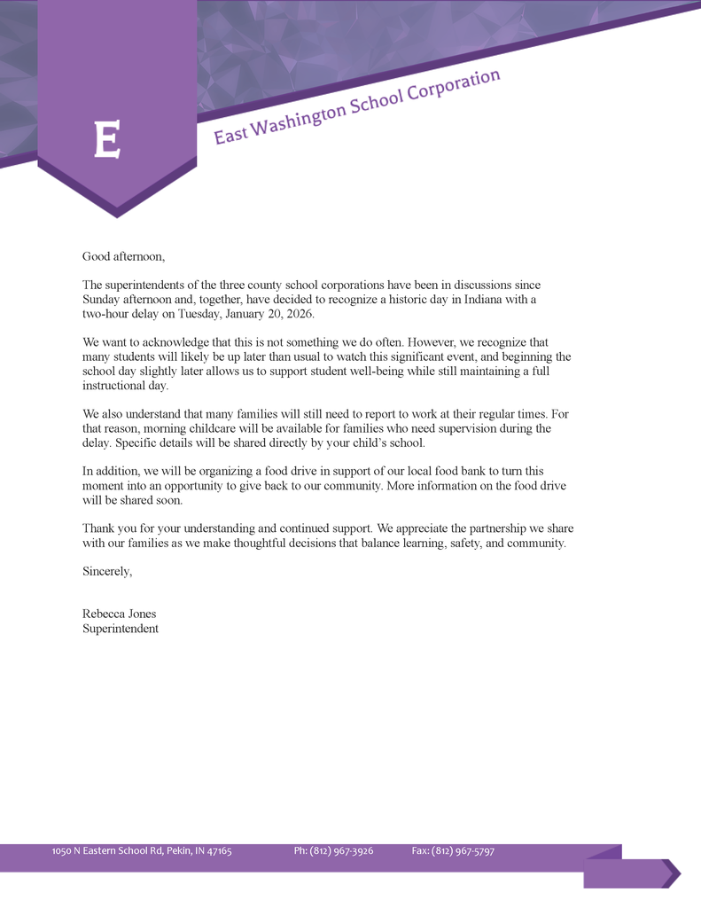 Jan 20 2026 2 Hour Delay