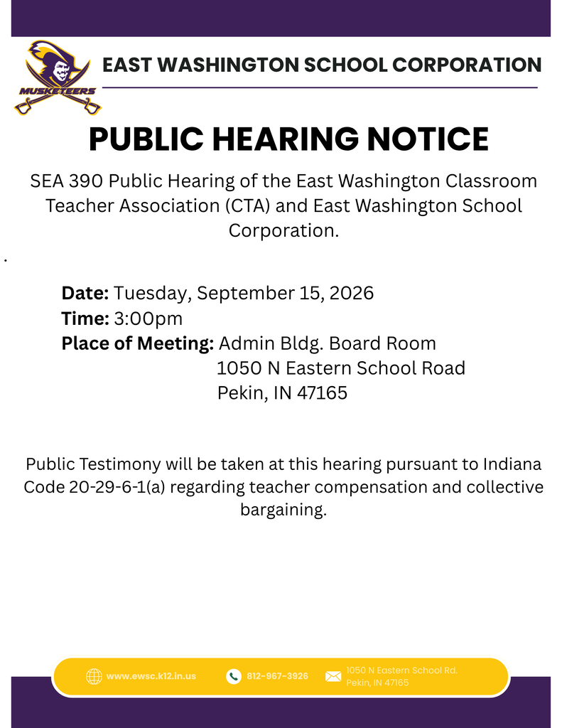 Public Hearing Notice Tuesday, September 15, 2026