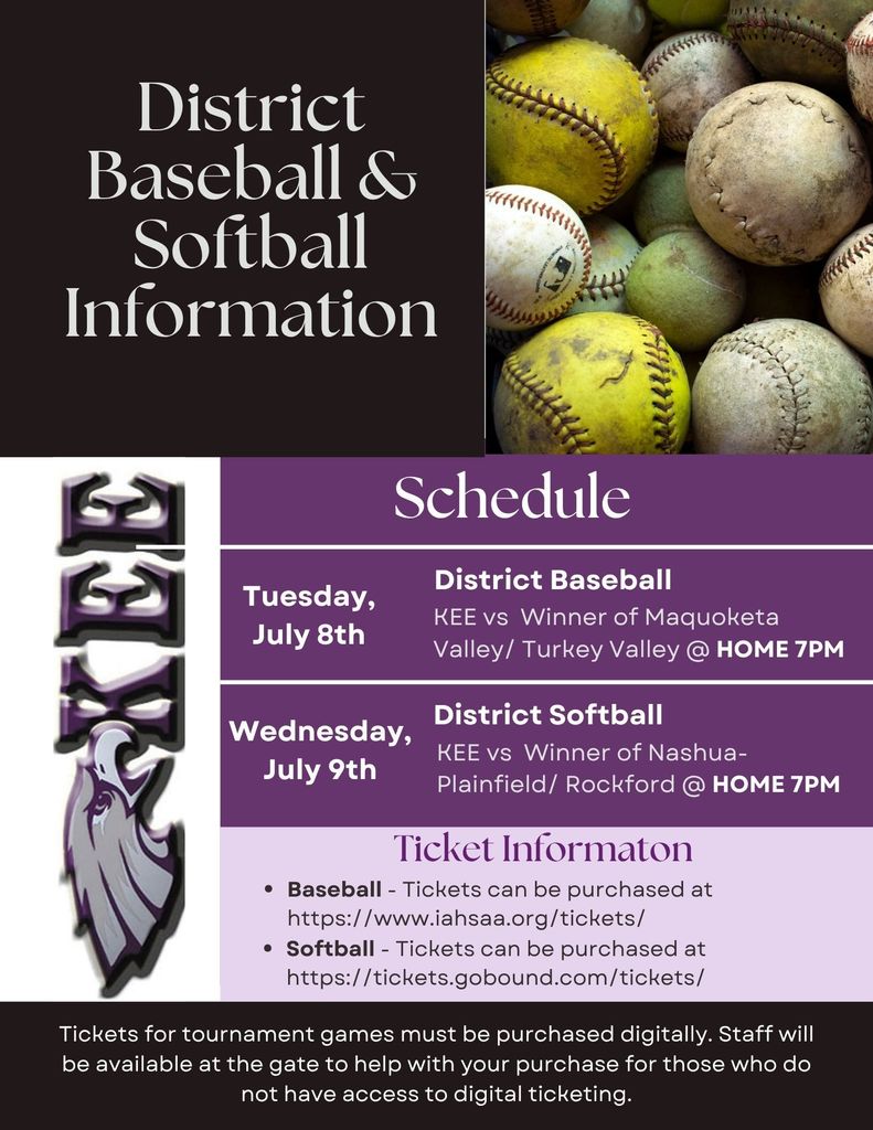 District Baseball and Softball