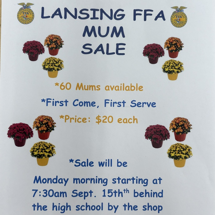 Lansing FFA Mum Fundraiser Flier
