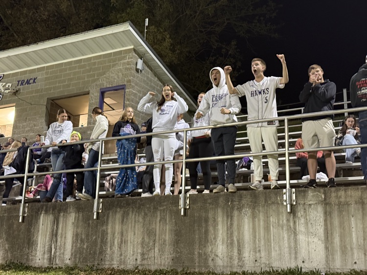 student section at a high school football game