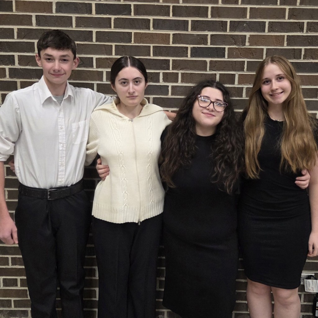 students dressed up and ready for concert.