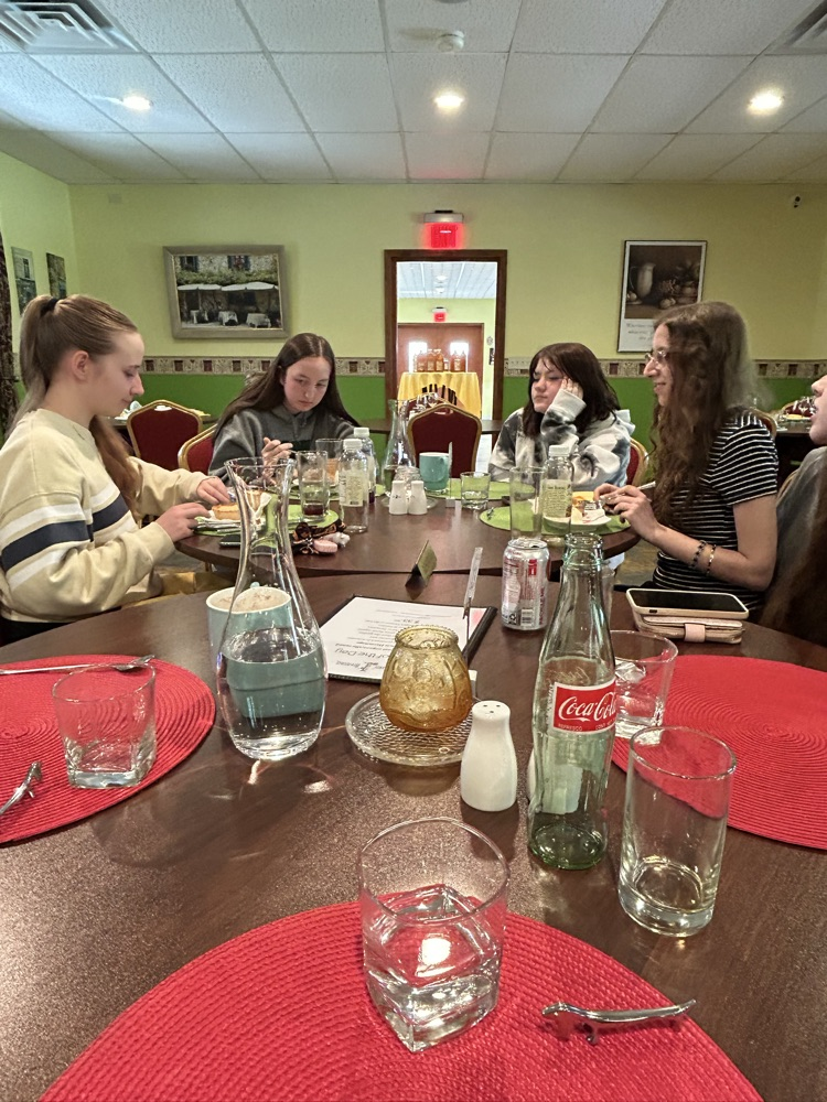 Eating desserts.