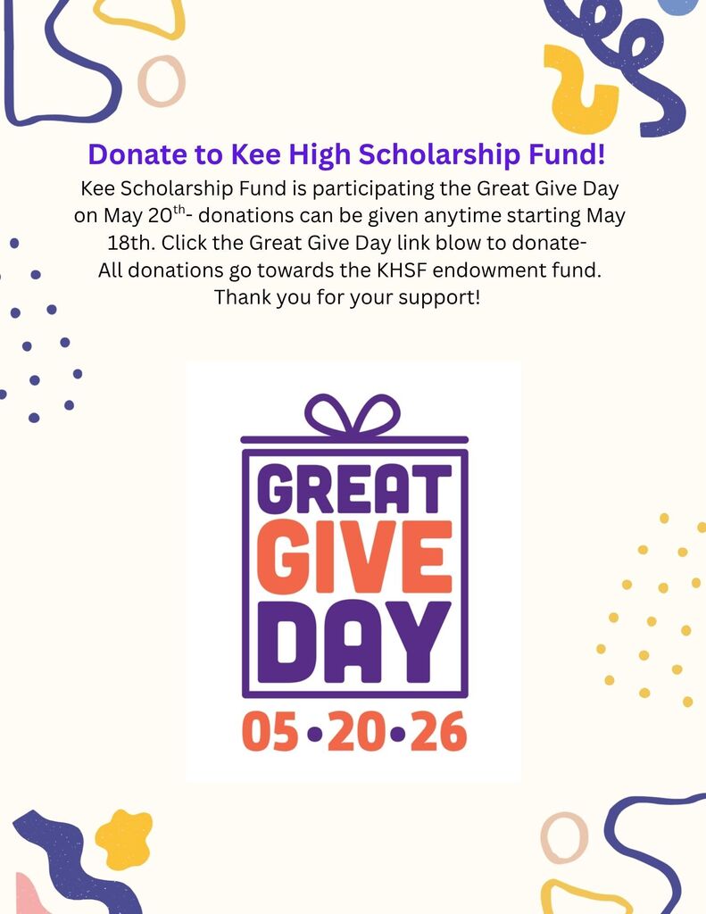 Flier with polka dots and a present that says GREAT GIVE DAY