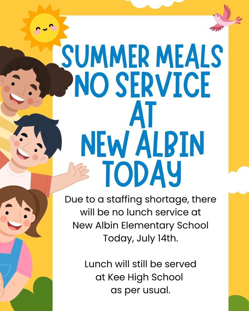 No Service at New Albin Today