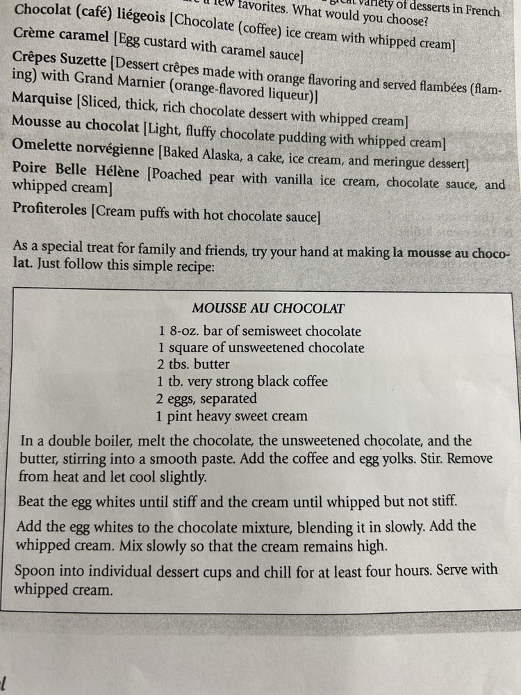 chocolate mousse recipe