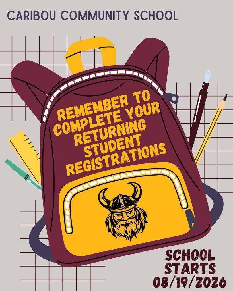 Returning Student Registration flyer