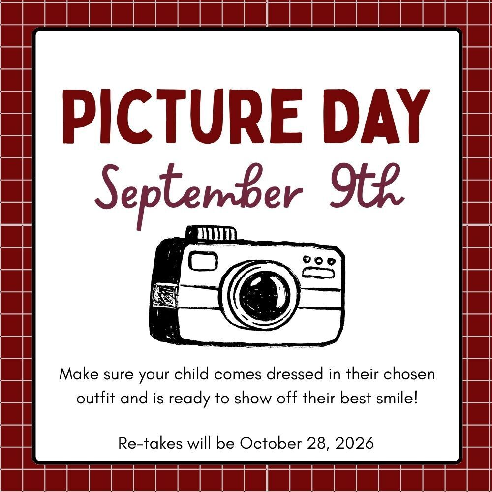 Picture day is September 9th!