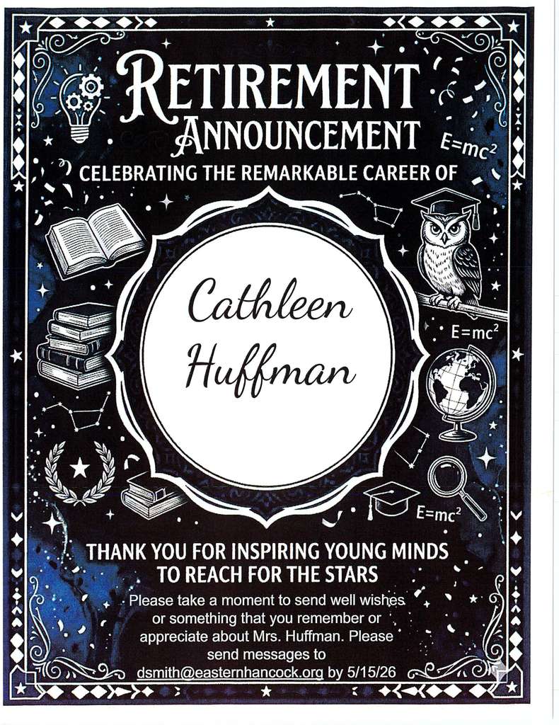 retirement announcement for Cathleen Huffman