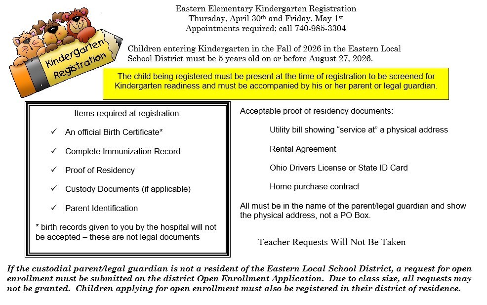 Kindergarten registration