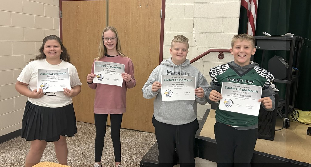 5th and 6th Grade Student of The Month winners.