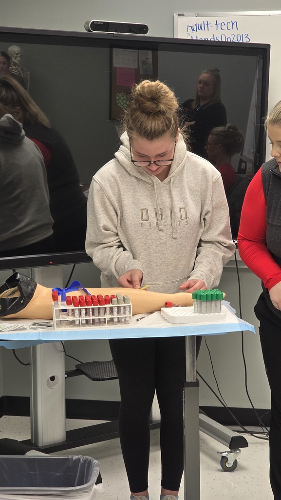 Students learning about medical careers.