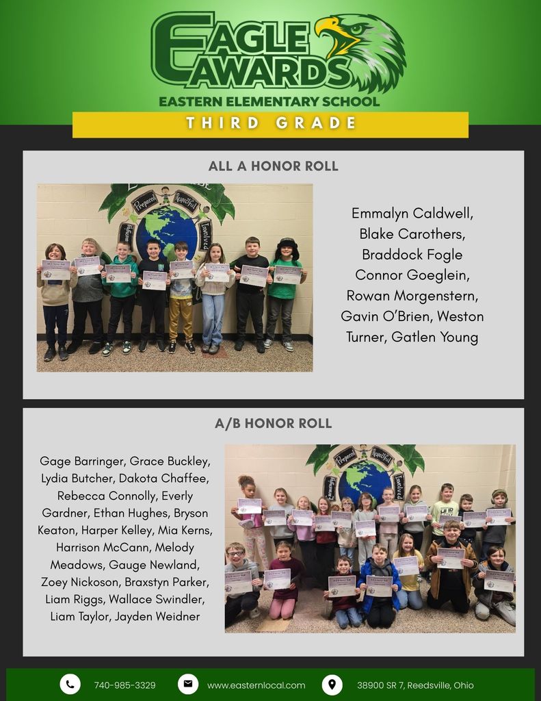 Students holding awards