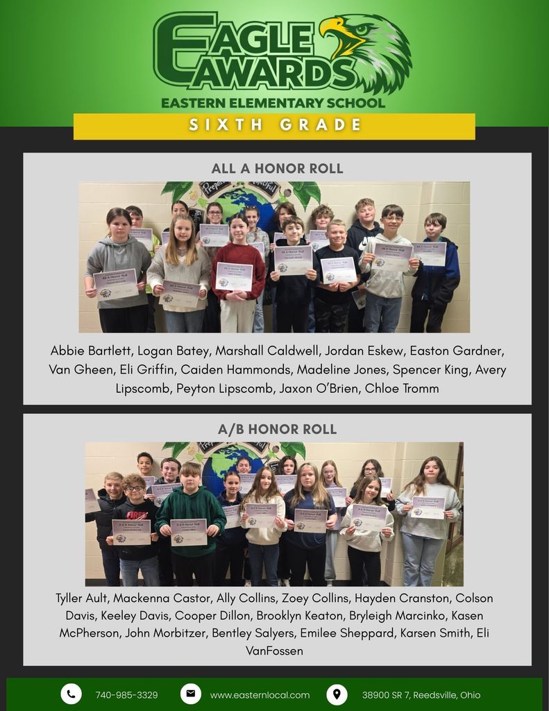 Students holding awards