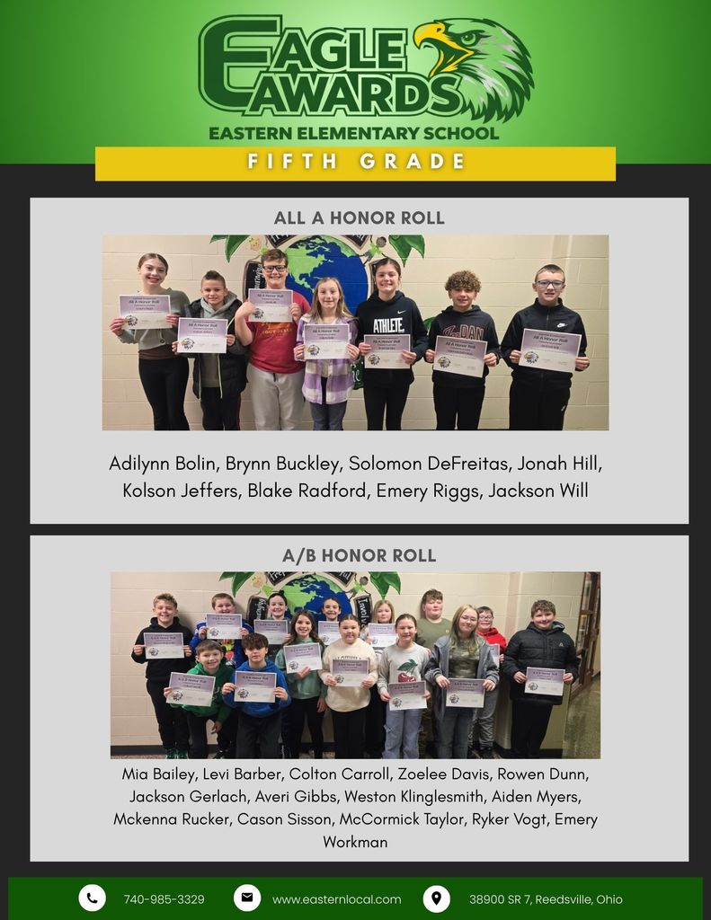 Students holding awards