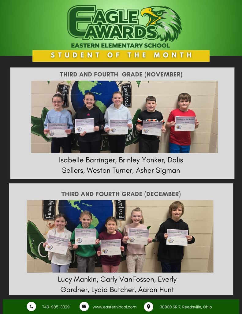 Third and Fourth Grade Winners