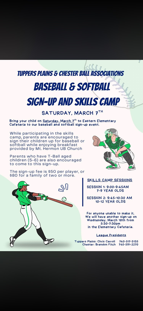 baseball and softball flyer