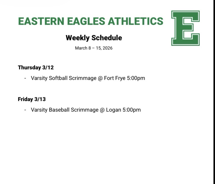 Athletics schedule for 3/8-15