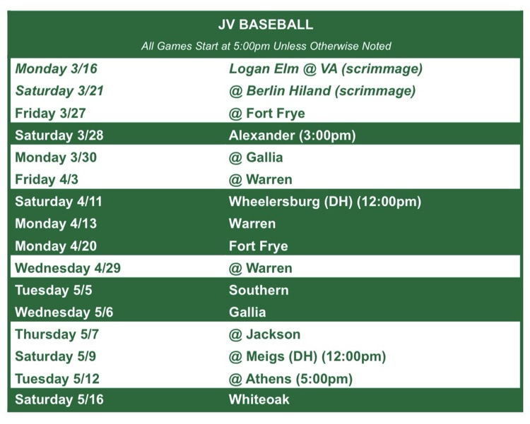 JV Baseball