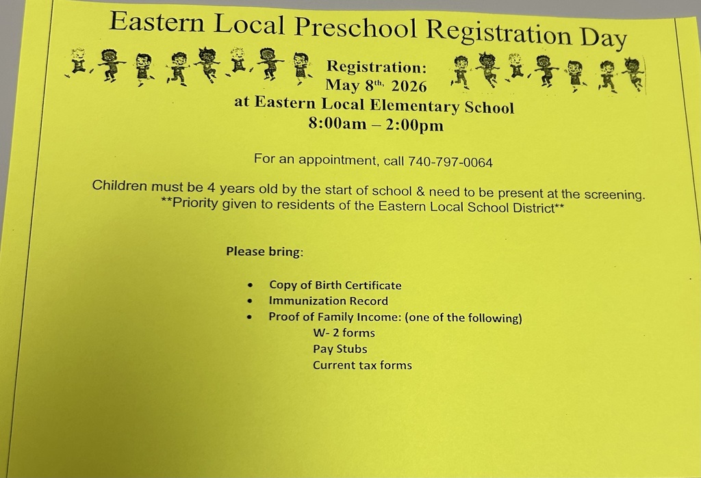 PreSchool Registration Information 26-27
