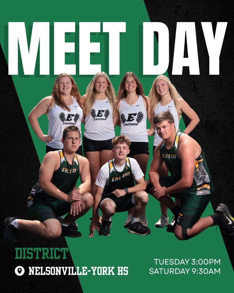 Good luck to our Track & Field team in the District meet today and Saturday at Nelsonville-York!  Go Eagles!