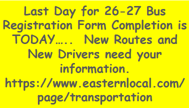 Today: Last Day for Bus Registration
