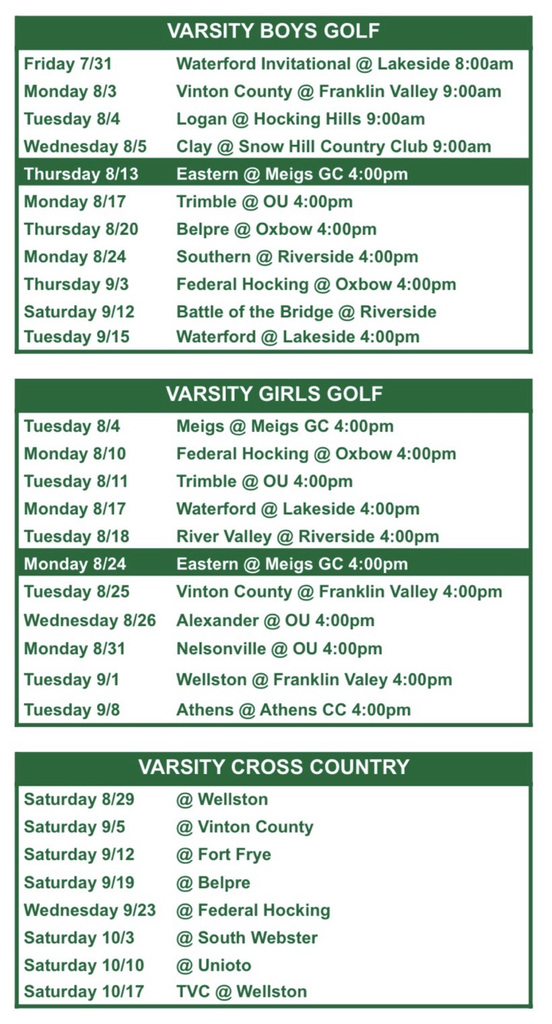 golf and XC