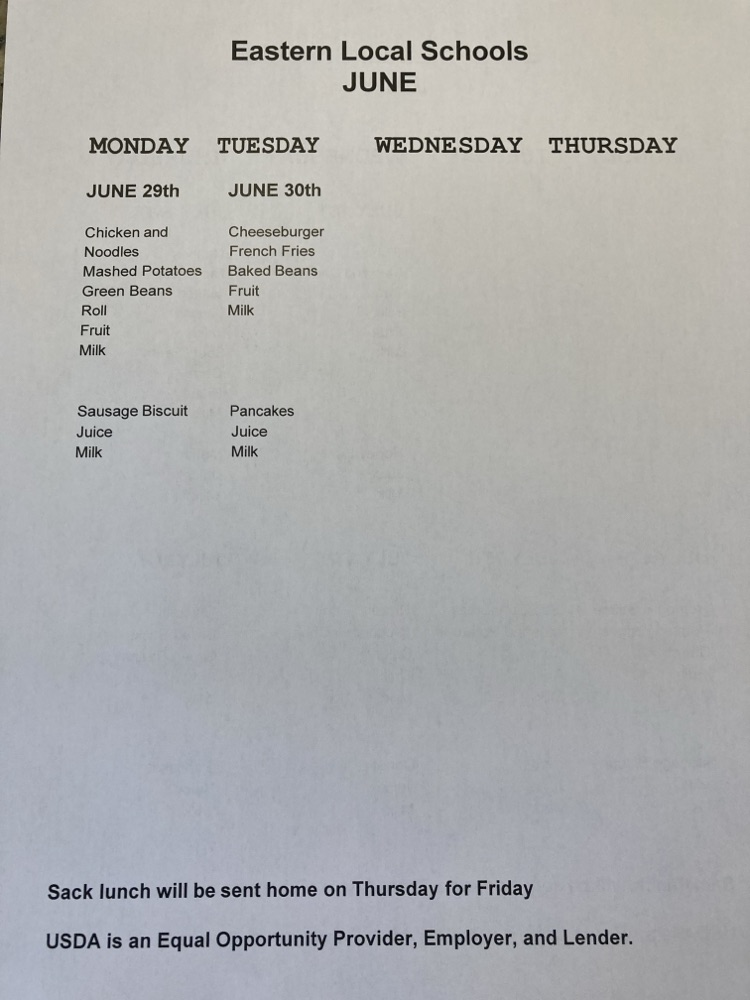 June menu 3