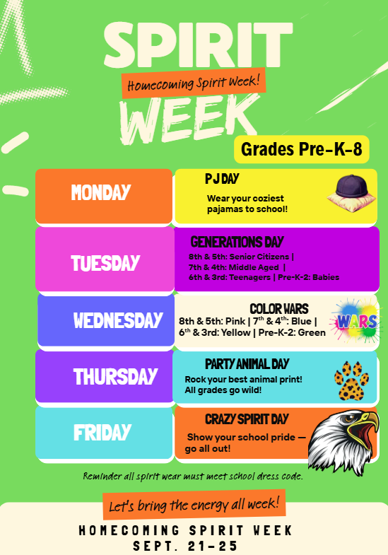 PK-8 Spirit Week