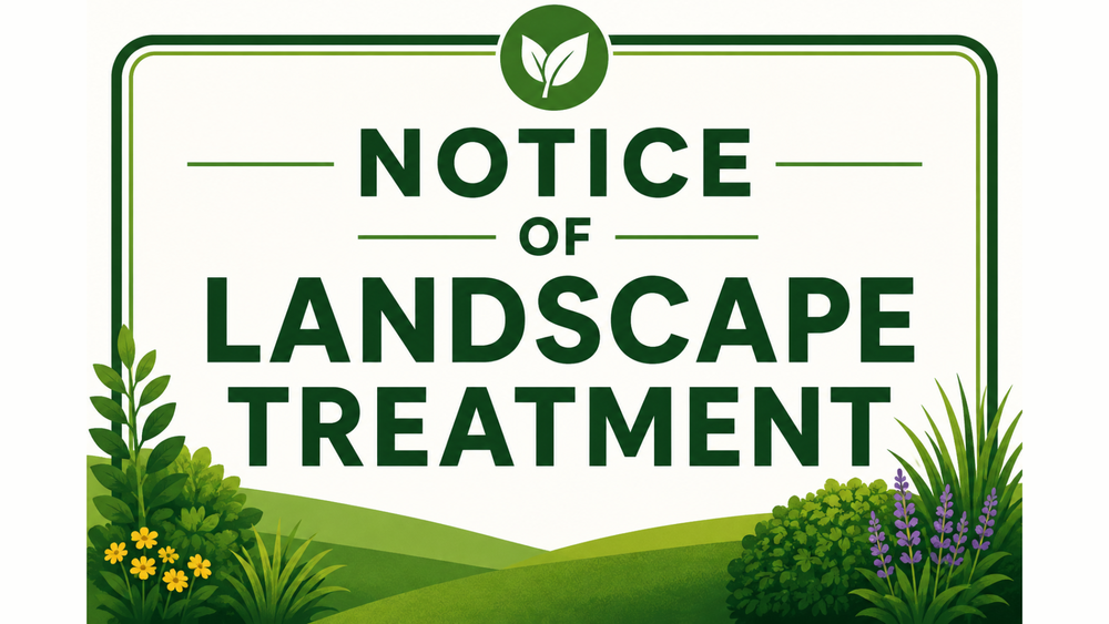 Notice of Landscape Treatment