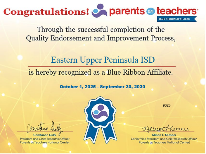Congratulations! Blue Ribbon Status