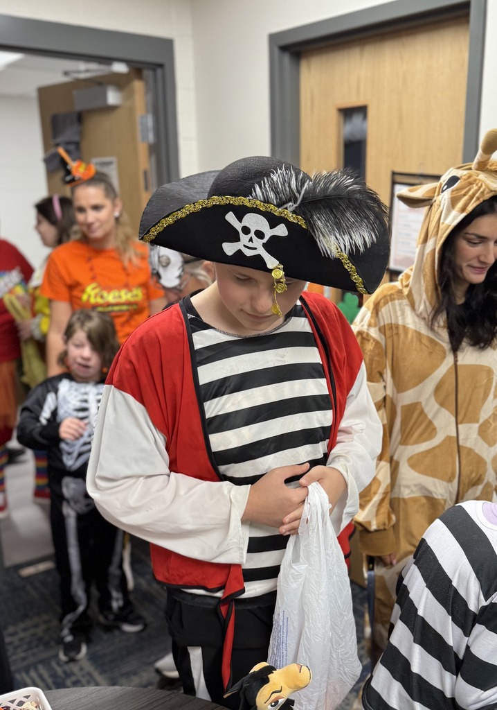 A trick or treater dressed up as a pirate.