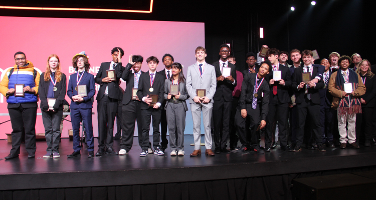 Multimedia students at the BPA Region 14 Awards