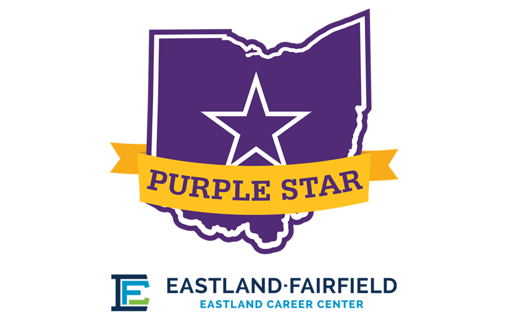 Purple Star School logo and Eastland Career Center logo