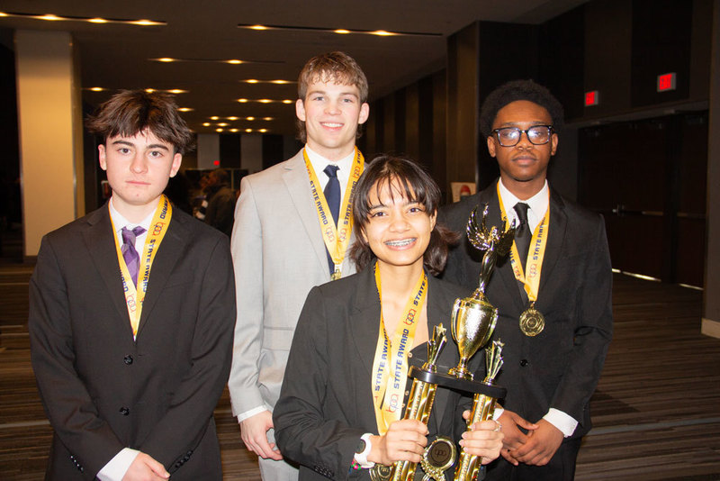 State Champs - Website Design Team Caleb Creviston (Bloom-Carroll), Max Valcin, Aditi Pyakurel (Reynoldsburg), Nick Smith