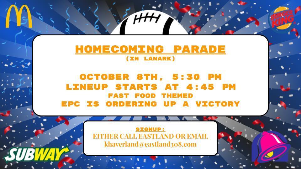 EPC Homecoming Parade Flyer
