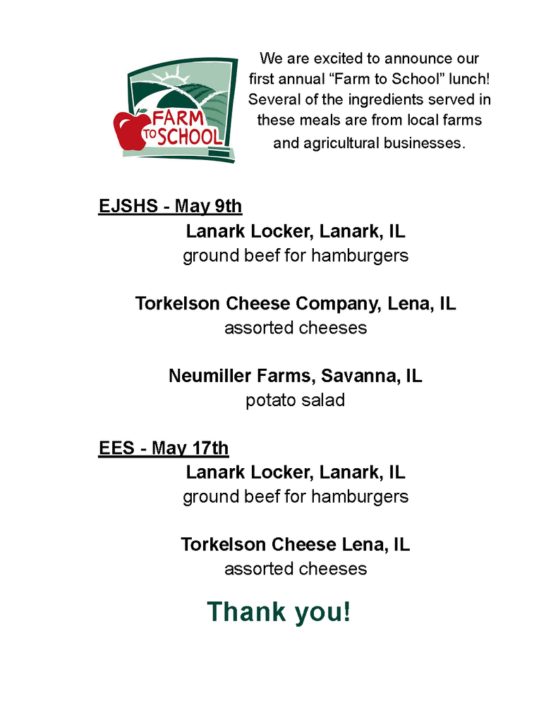 Farm to School Lunch