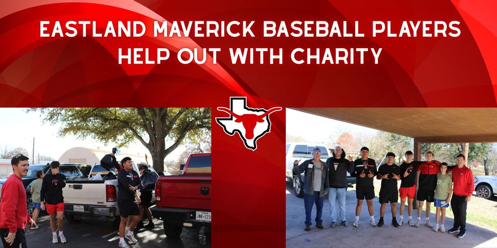 Eastland Maverick Baseball Players Help Out with Charity